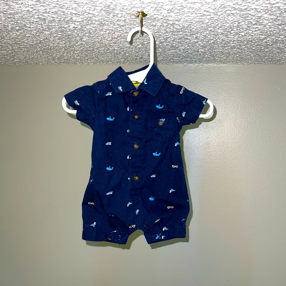 Newborn sized baby jumper blue